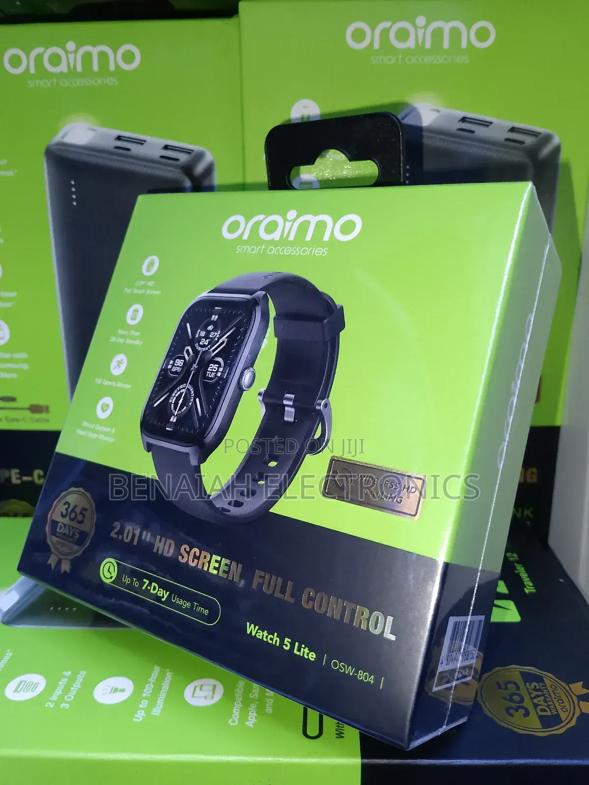 Oraimo Smart Watch Wireless Hd 2.01hd Full Screen.7 Days Standby Time,