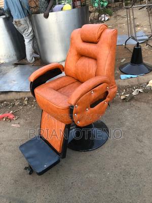 Rotating Leather Barber Chairs - main view