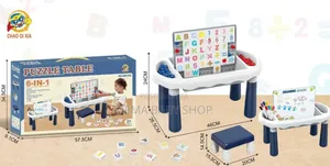 6 in 1 Kids Learning and Activity Table -With Magnetic Board