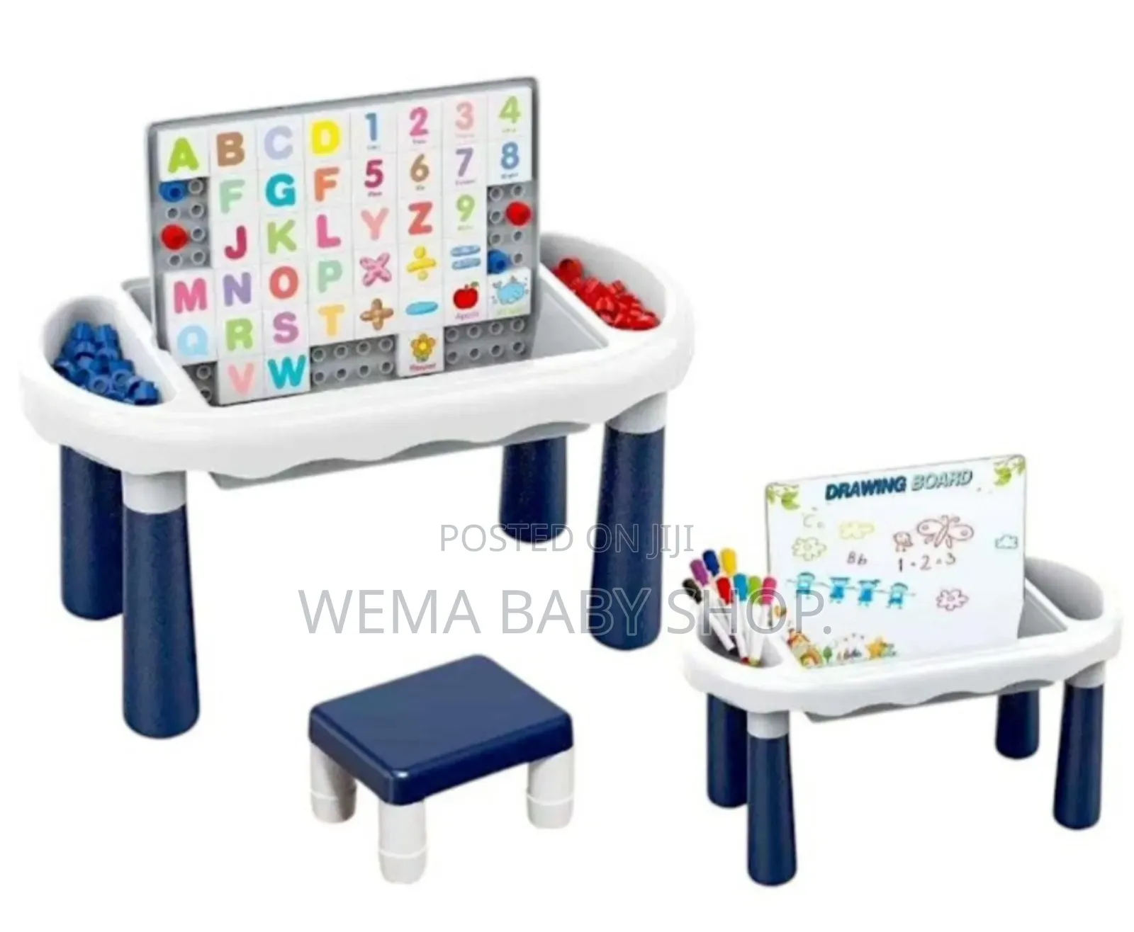 6 in 1 Kids Learning and Activity Table -With Magnetic Board