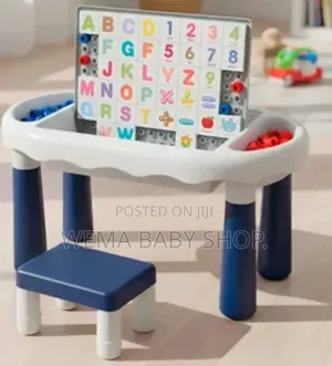 6 in 1 Kids Learning and Activity Table -With Magnetic Board