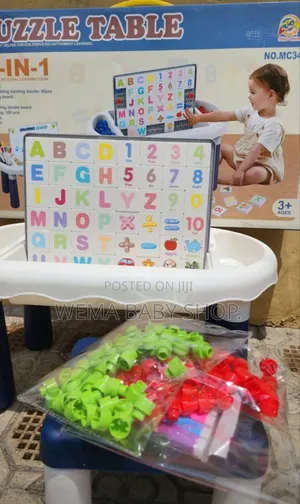 6 in 1 Kids Learning and Activity Table -With Magnetic Board