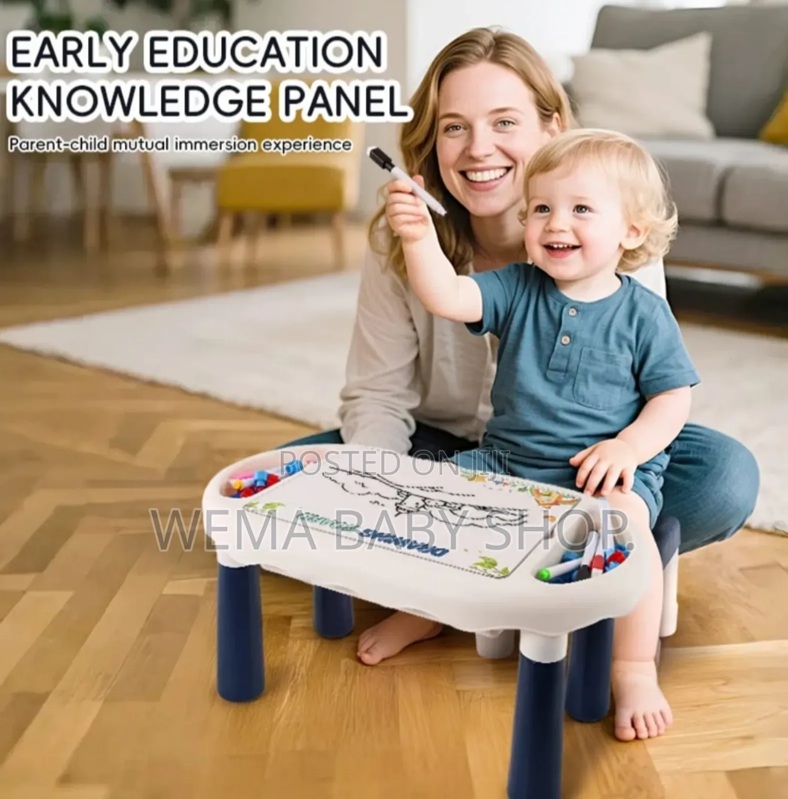 6 in 1 Kids Learning and Activity Table -With Magnetic Board