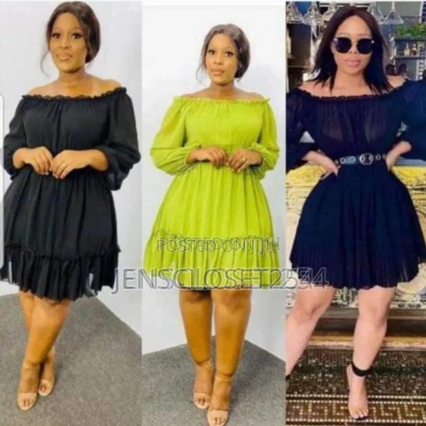 Trendy Lime Green Chiffon Dress - main view