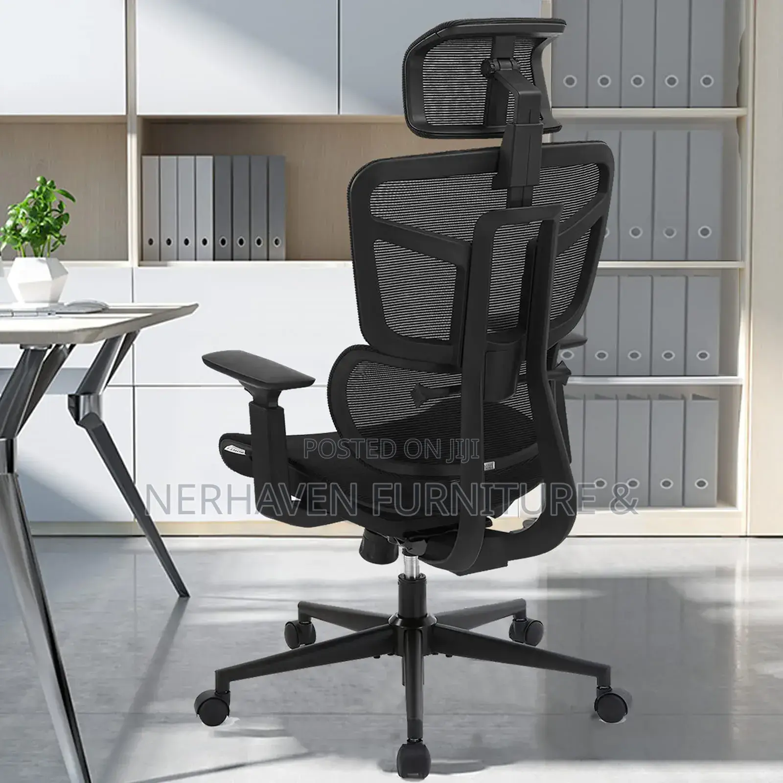 Height Adjustable Desk Chair With Lumbar Support