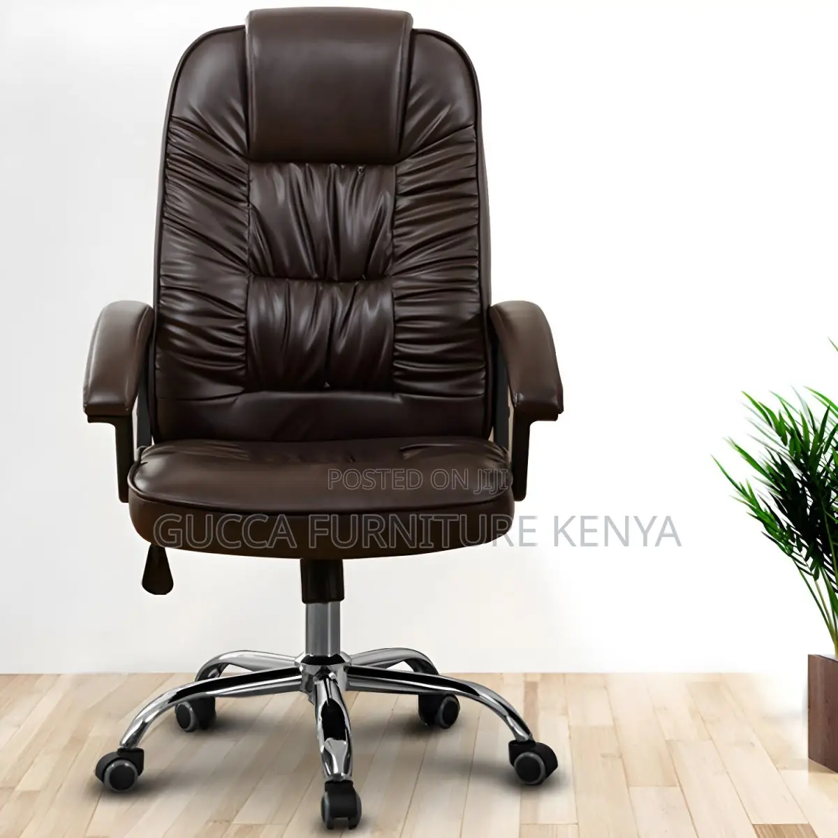 Executive Leather Front Desk Office Chair