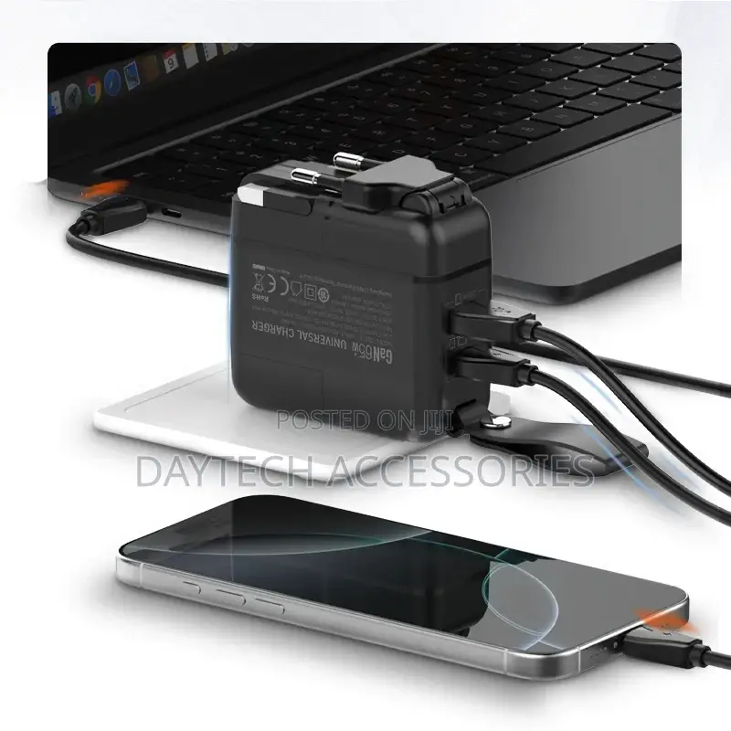 Ldnio 65w Gan Universal Charger Fast-Charging Travel Adapter.