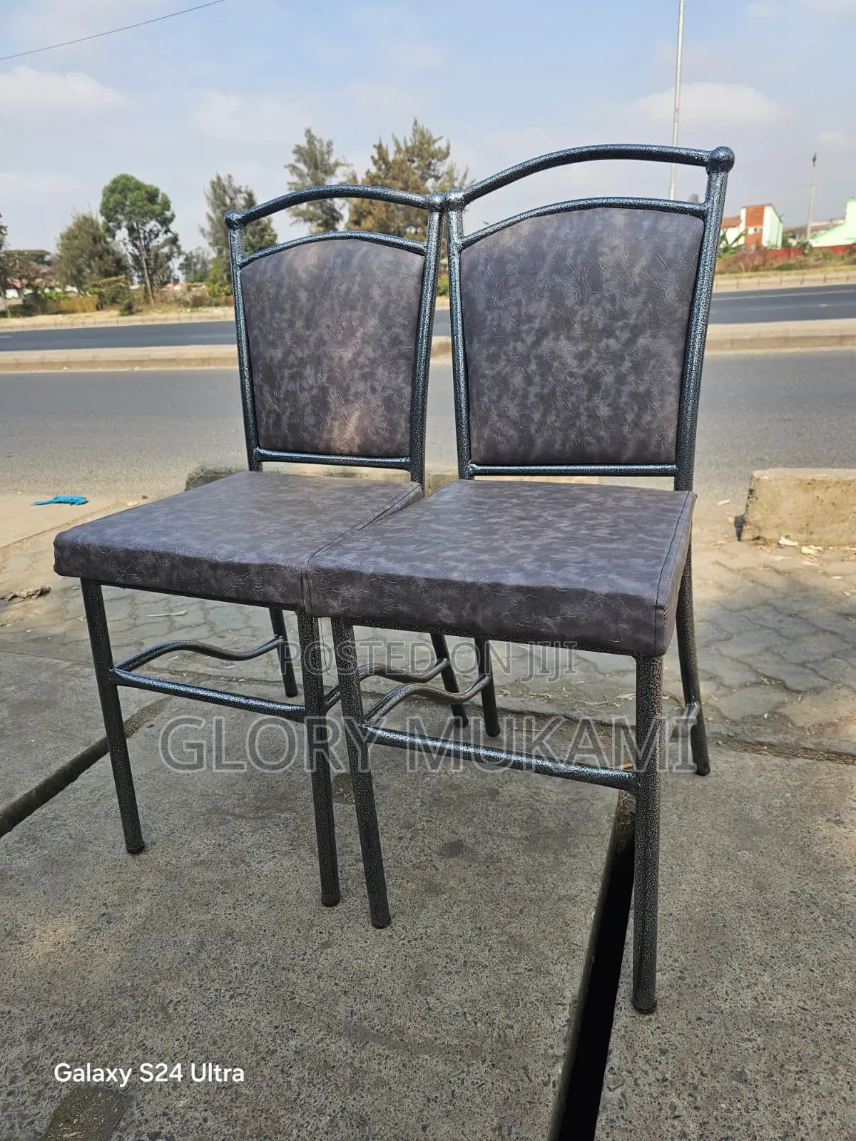 Grey Coated Restaurant And Bar Chairs