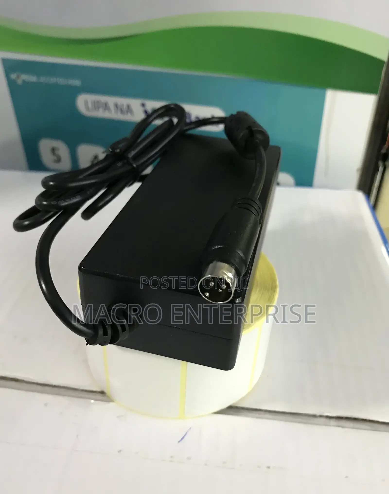 3-Pin Thermal Printer Power Adapter – Efficient Pos Charger Plug