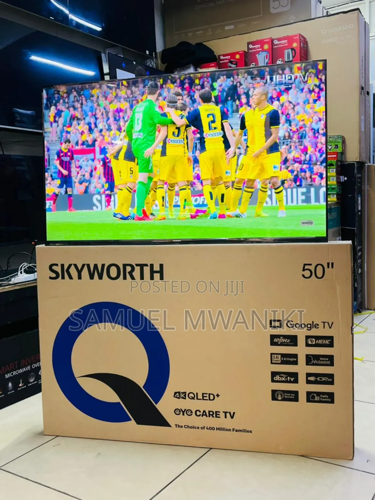 Skyworth 50"inches Qled Uhd Google Tv Frameless Screen 120hz New Model
