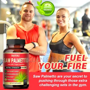 Organic Saw Palmetto for Prostate Relief, Hair Growth, Vitality 60-PCS