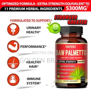 Organic Saw Palmetto for Prostate Relief, Hair Growth Male Vitality