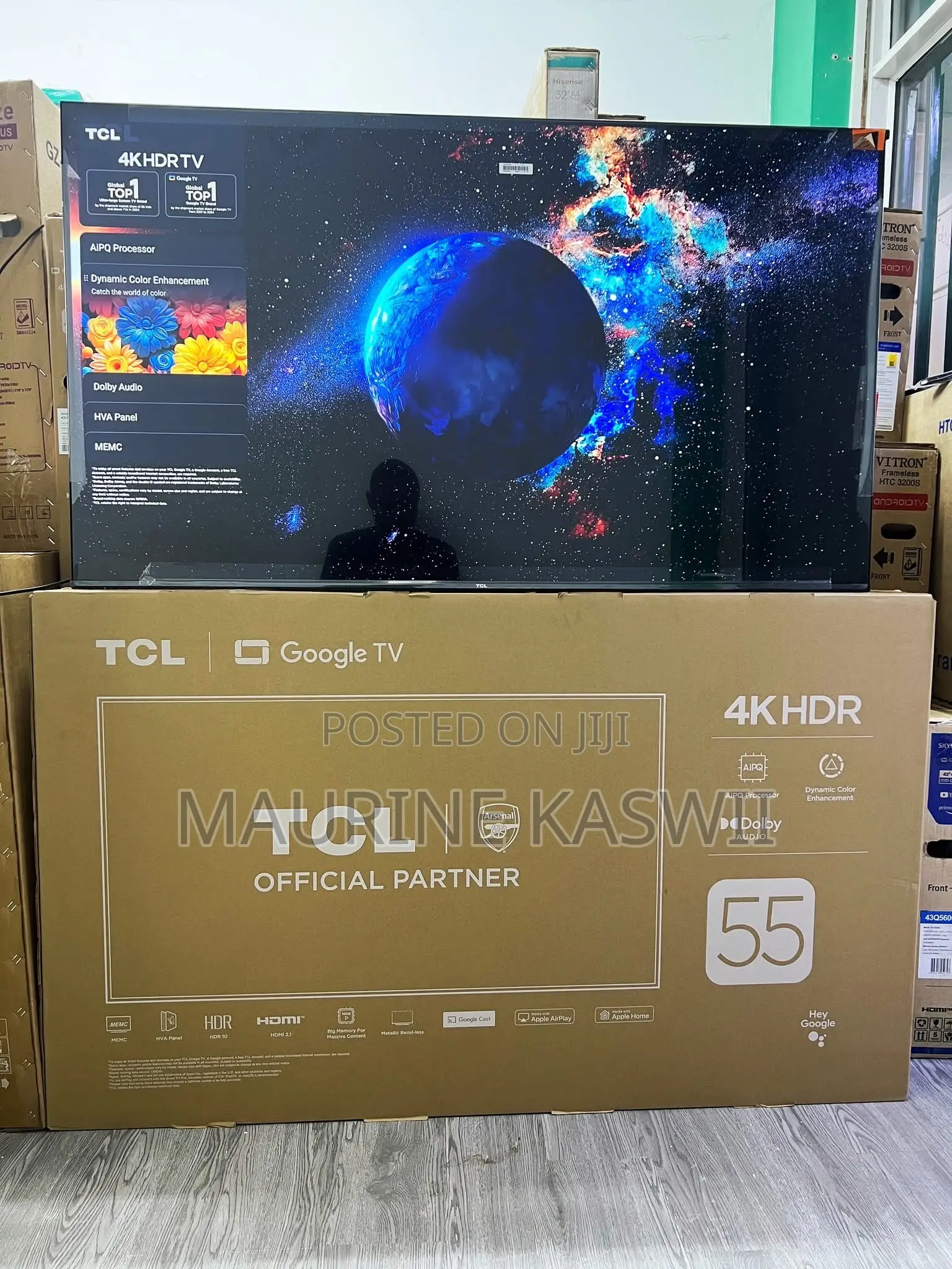 TCL 55" Inch V6c Uhd HDR Google Tv With Dolby Audio HDR 10 – 55v6c