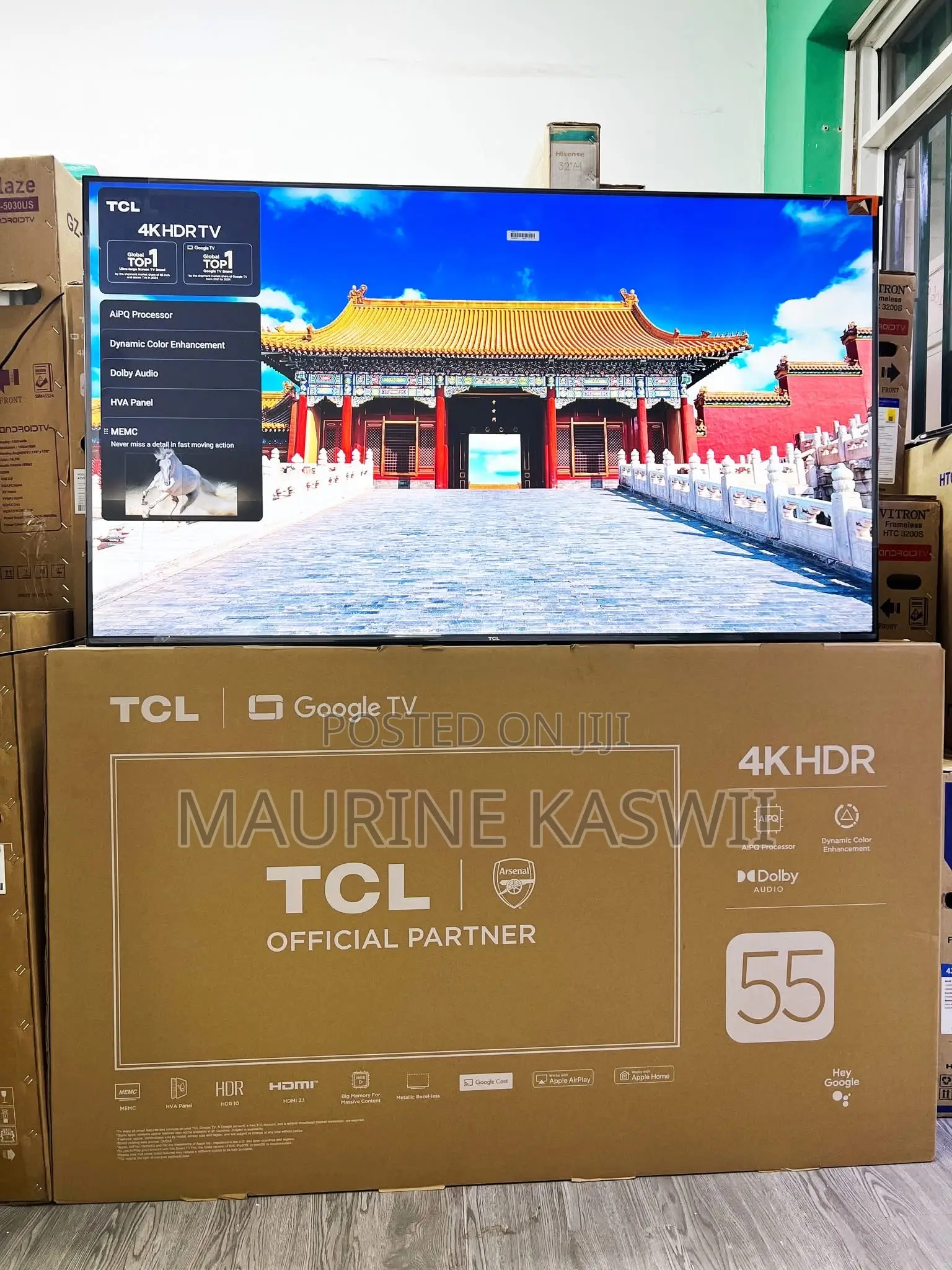 TCL 55" Inch V6c Uhd HDR Google Tv With Dolby Audio HDR 10 – 55v6c