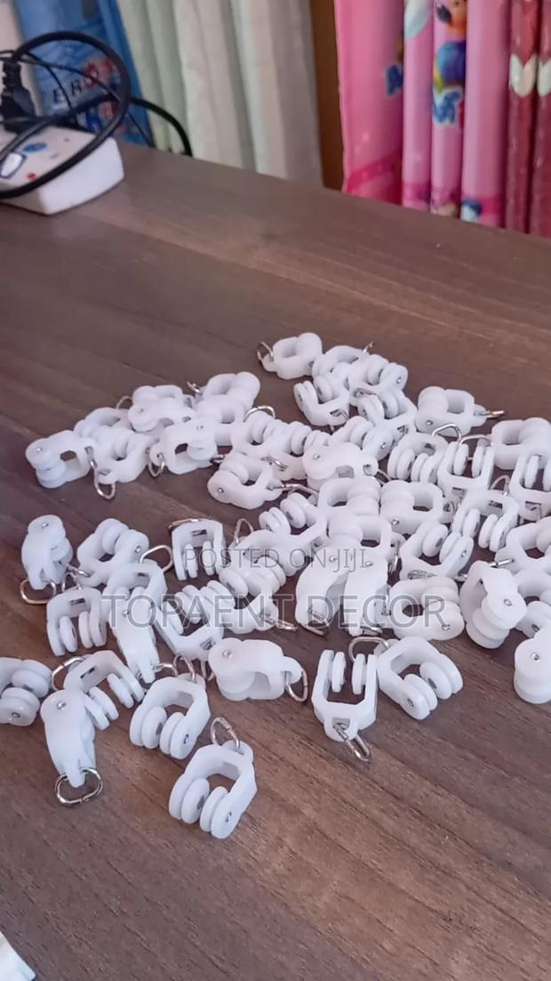 White , Strong And Durable Curtain Rail Runners - main view