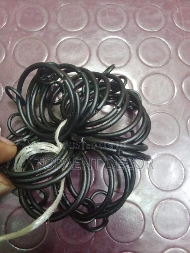 Black  Elegant Pieces Of Curtain Drippery Rings
