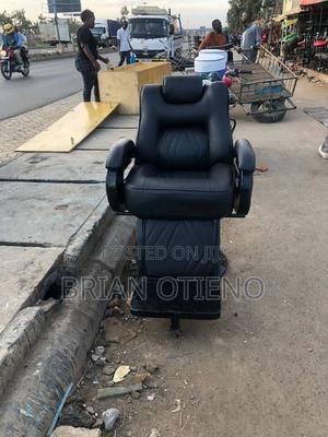 Black/Covered Barber Chair - main view