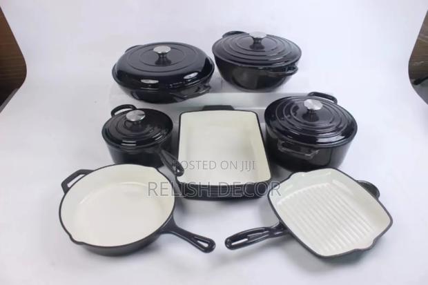 11pc Cast Iron Enamel Cookware Set
