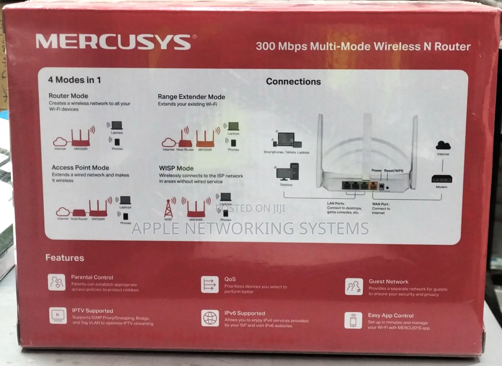 Mercusys 300mbs Multi-mode Wireless Router Mw306r