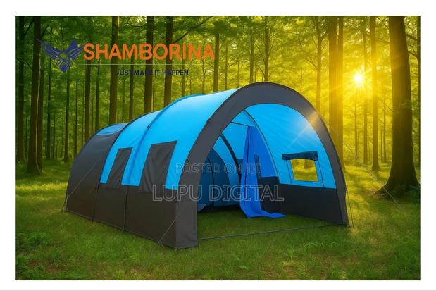 Tunnel Family Tent - 10-13 Persons 3 in 1 Partitioned Tents