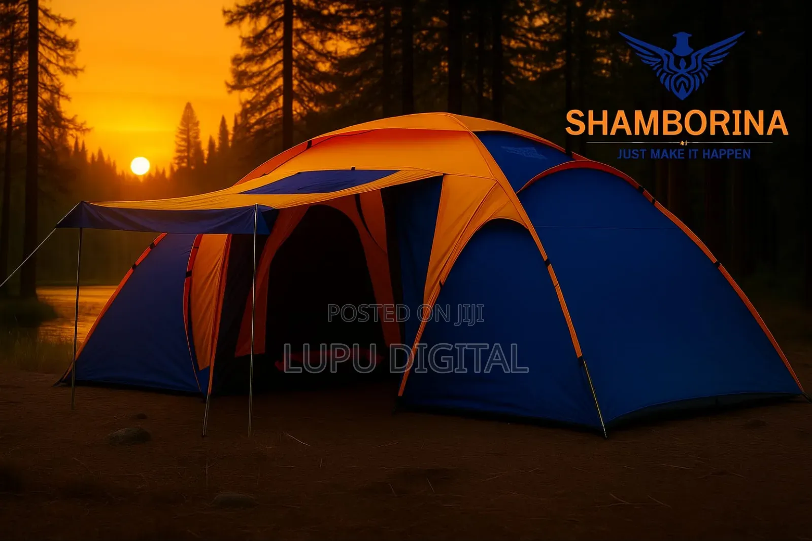 3in1 Large Family Tent Double Layer.With Two Bedroom One Sitting Room.