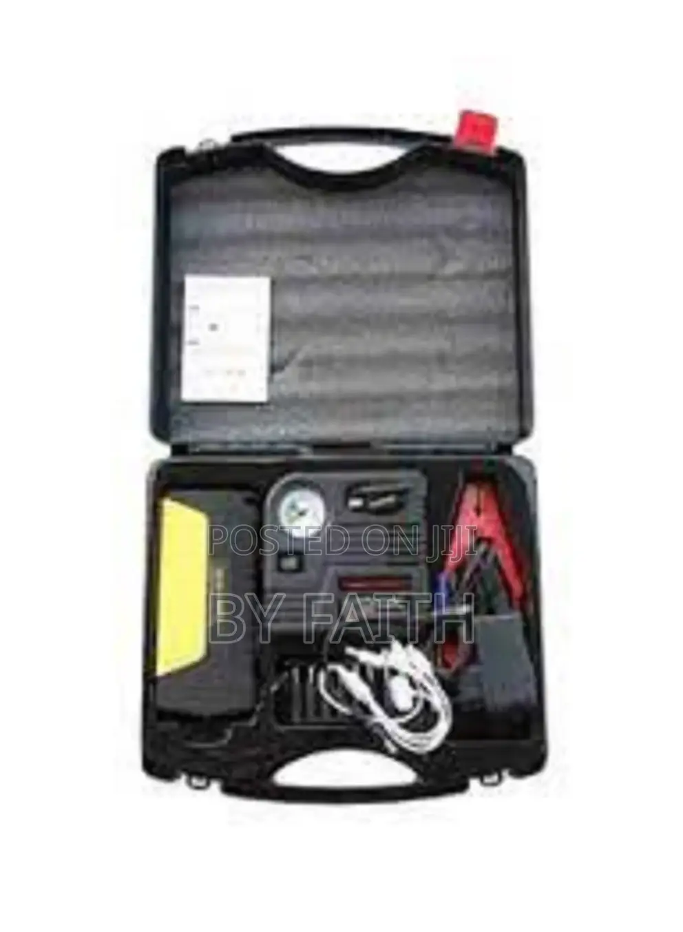 High-Power Multi-Function Jump Starter Kit–Power Bank, Air Compressor,