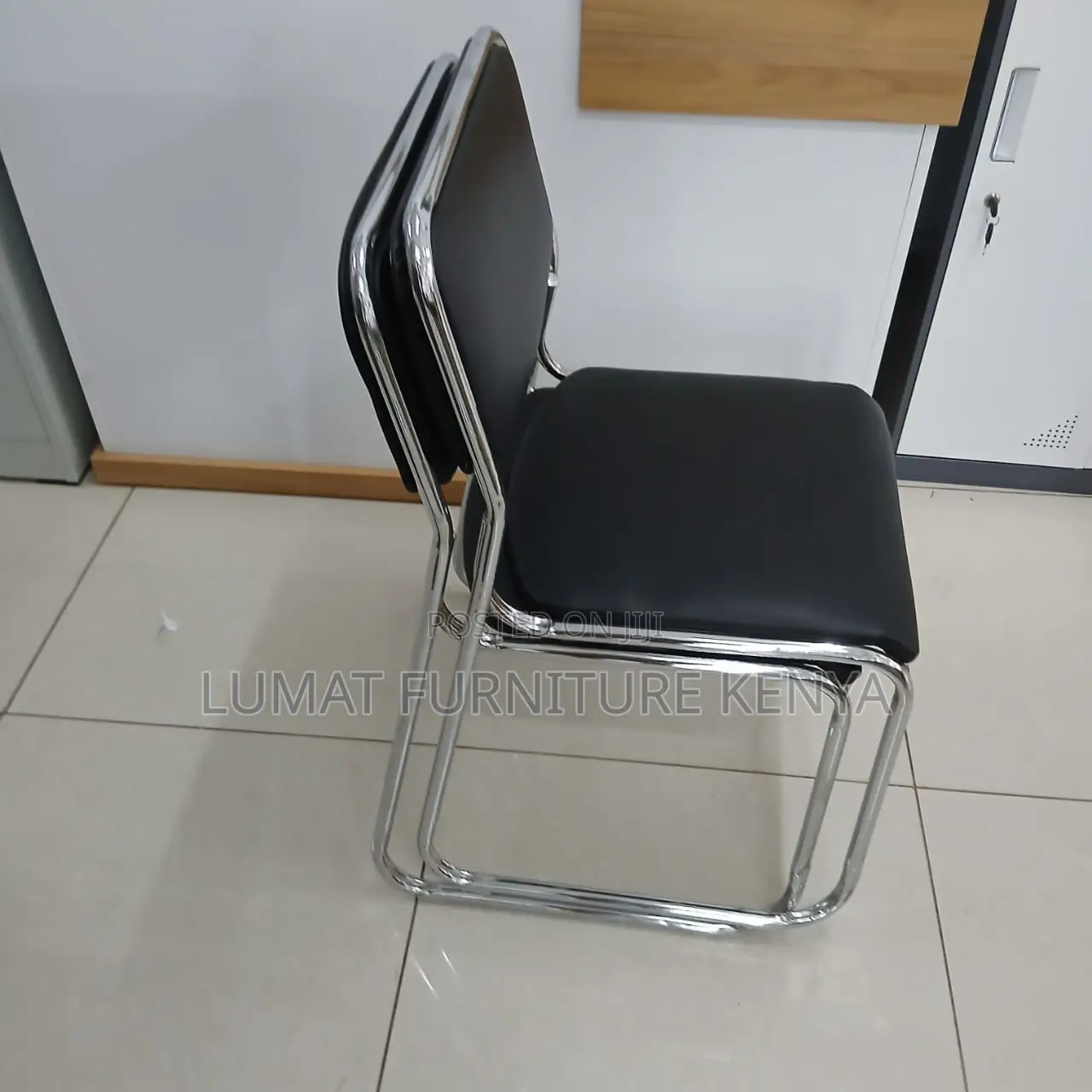 Modern Low Back Visitors Chrome Chair