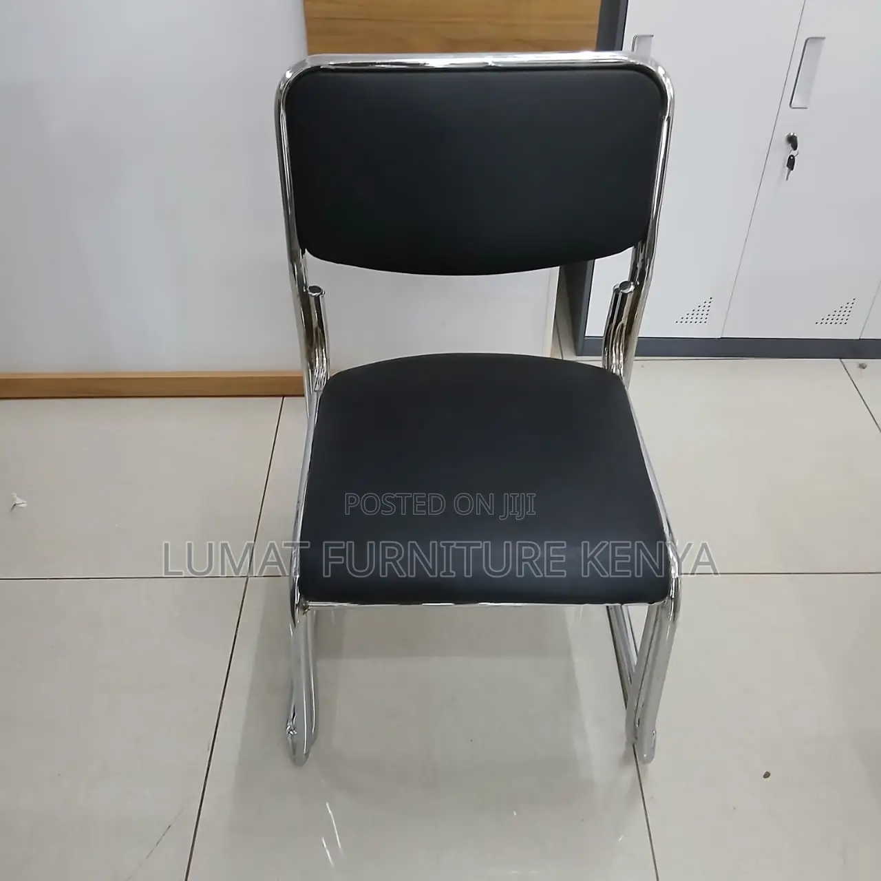 Modern Low Back Visitors Chrome Chair