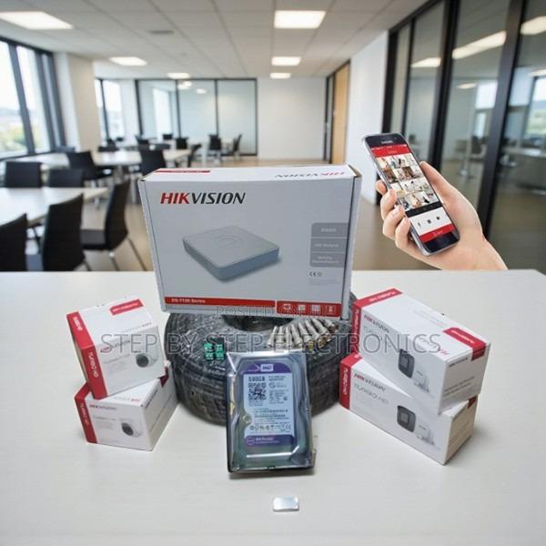 Mobile Live View Access 4 Hikvision 1080p Cameras CCTV Kit With DVR - main view