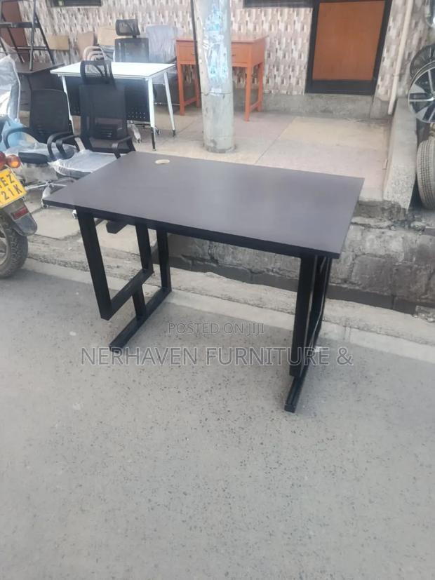 Office Study Metallic Black Table