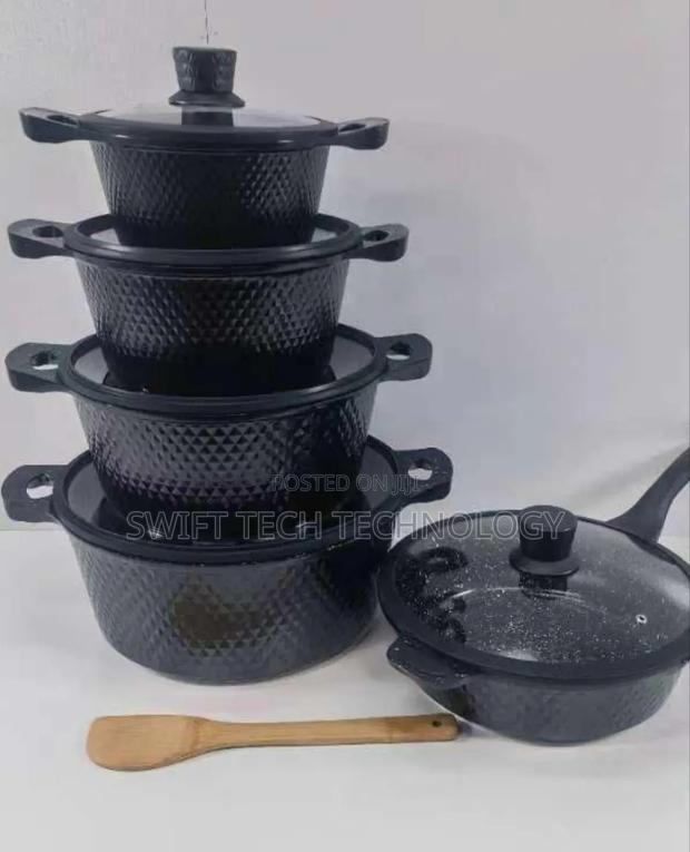 Bosch Cookware 11pcs Non Stick Sufuria With Silicone Lids - main view