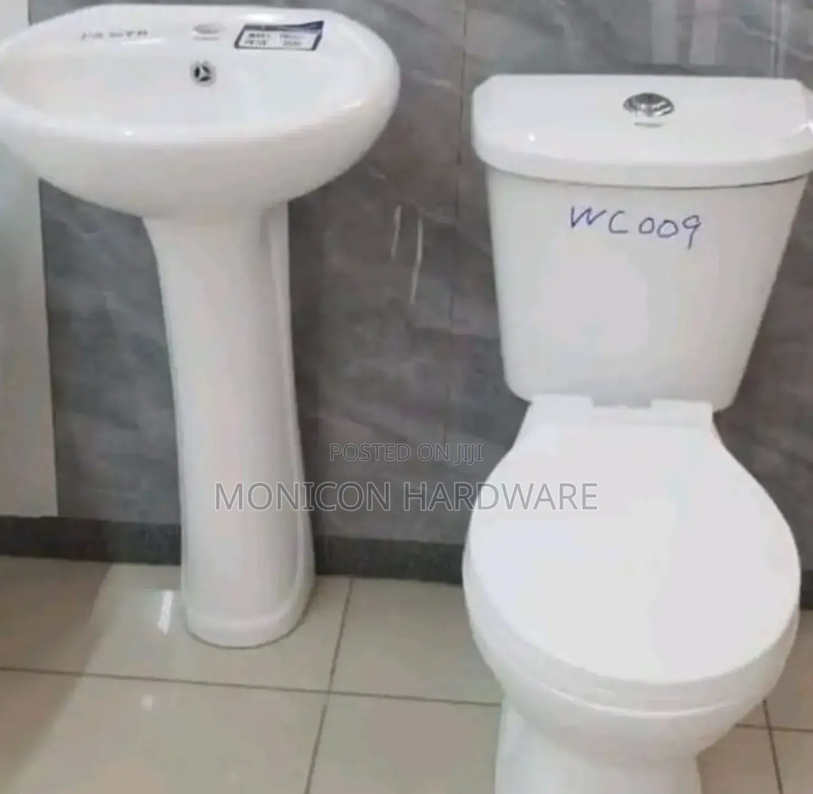 White Toilet Set
