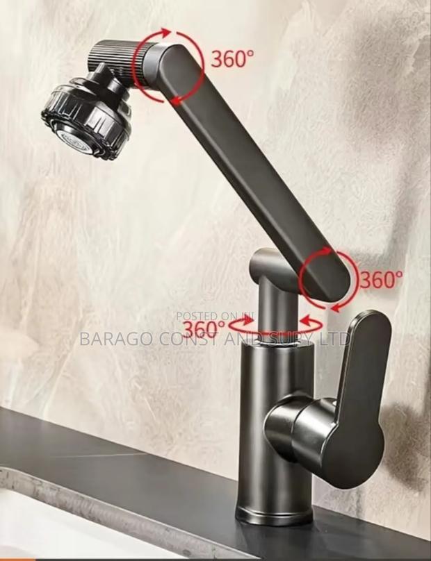 1080° Swivel Kitchen Sink Faucet Bathroom Sink Faucet Basin - thumbnail 2