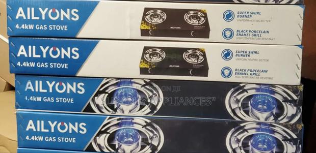 Ailyons 2 Burner Glass Top Gas Cooker (1yr Wrty - main view