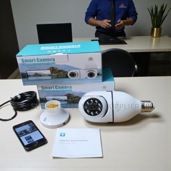 Wireless 1080p Rotating Wifi Bulb Camera With Full Color Night View
