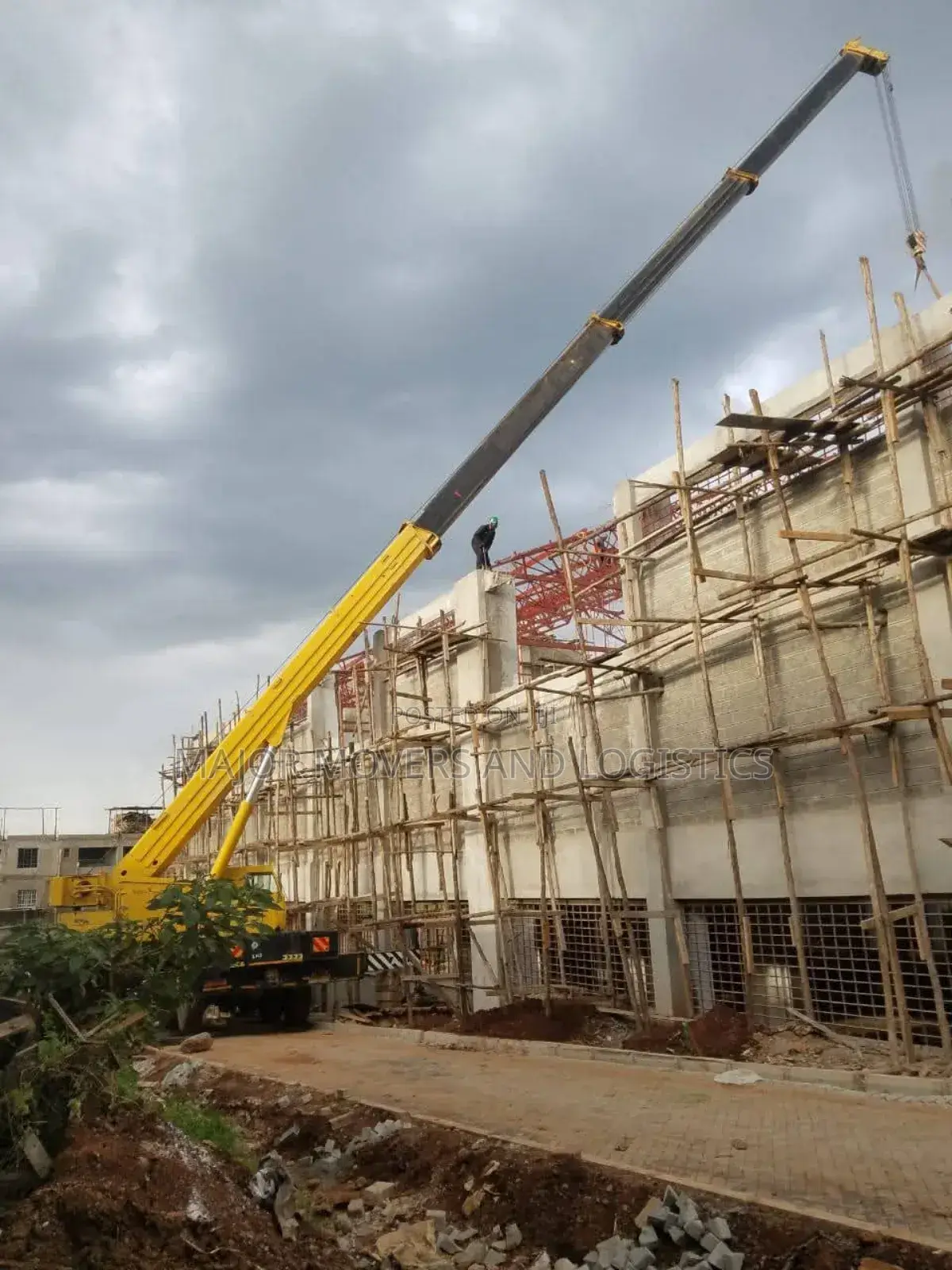 Trailers With Cranes Are at Hand for Hoisting and Logistics