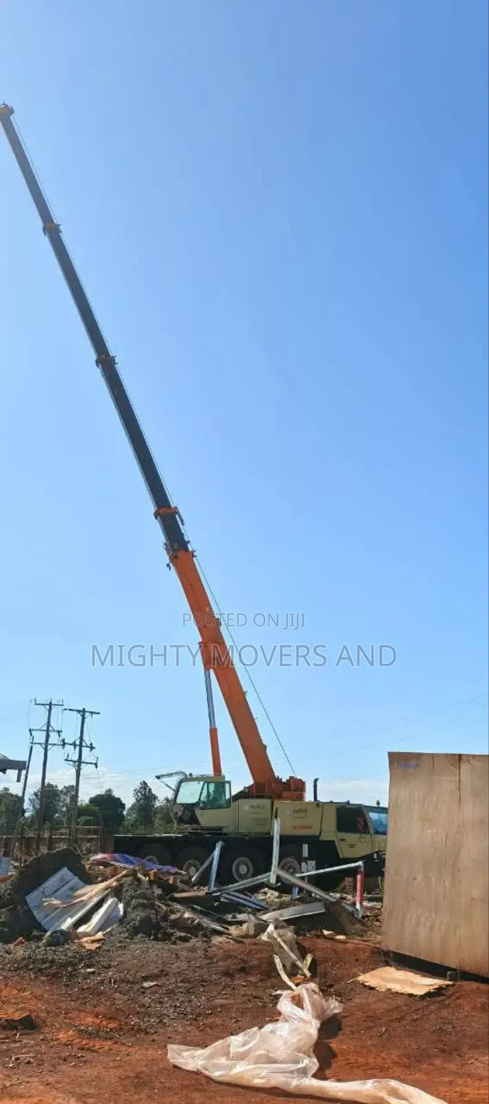 Trailers With Cranes Are at Hand for Hoisting and Logistics