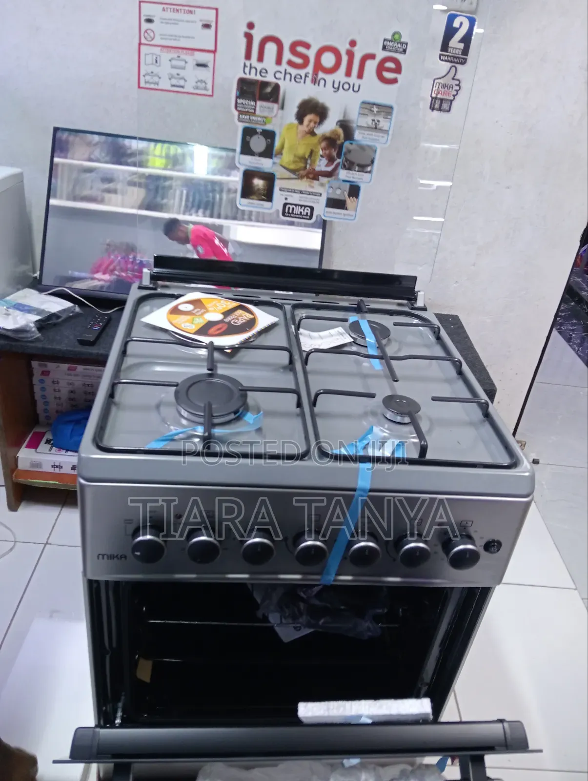 Mika 58 by 58 Standing 3gas and 1 Electric Cooker