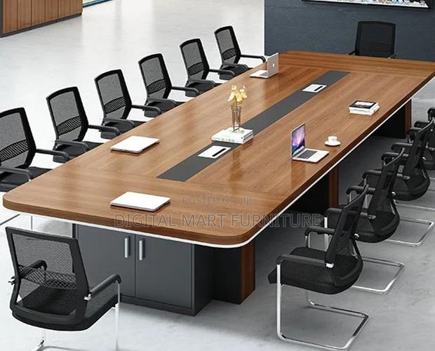 3000mm Mega Brown Conference Table - thumbnail 4