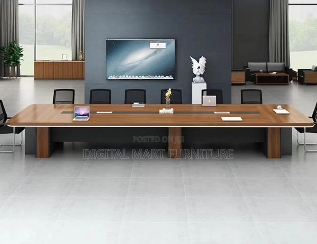 3000mm Mega Brown Conference Table - thumbnail 8
