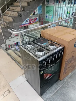 Electromate 3 Gas / 1 Electric Plate Cooker 50×55 Cm – Electric Oven,
