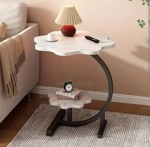 Metallic Crescent Frame 2 Layer Table-Pa