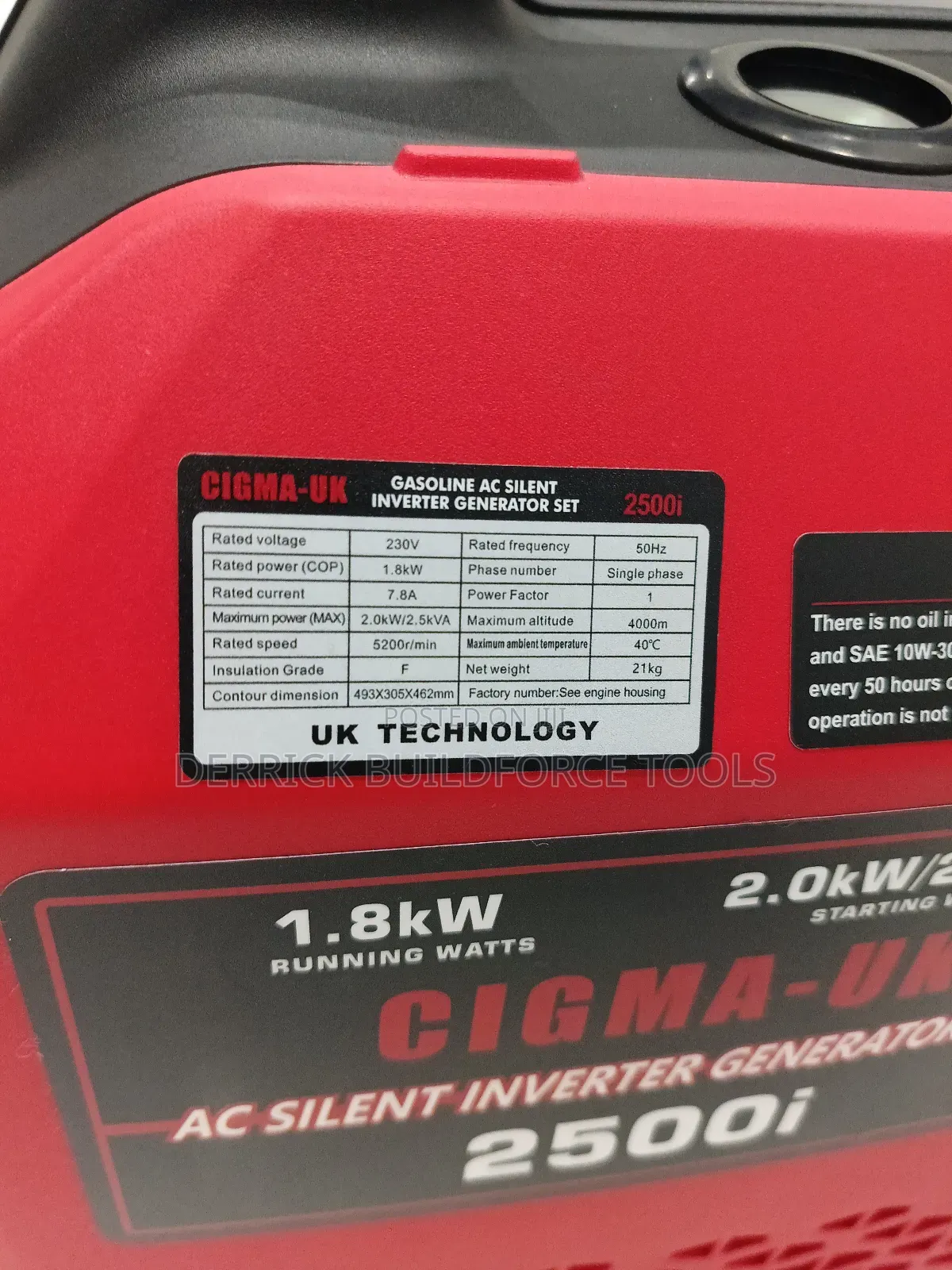 Cigma-Uk 2.5kva Silent Inverter Generator