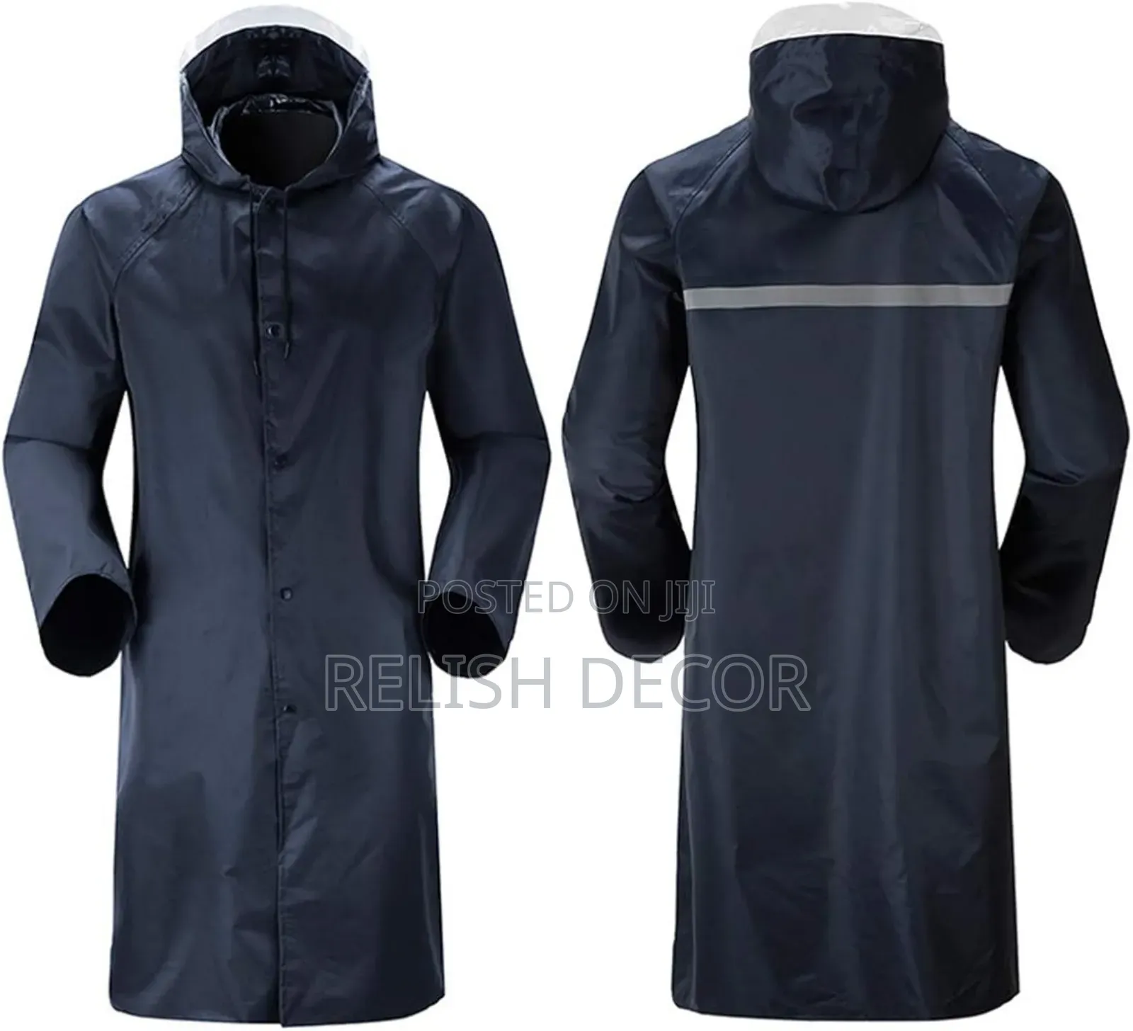 Unisex Waterproof Raincoat Long Trench Coat Jacket Adults