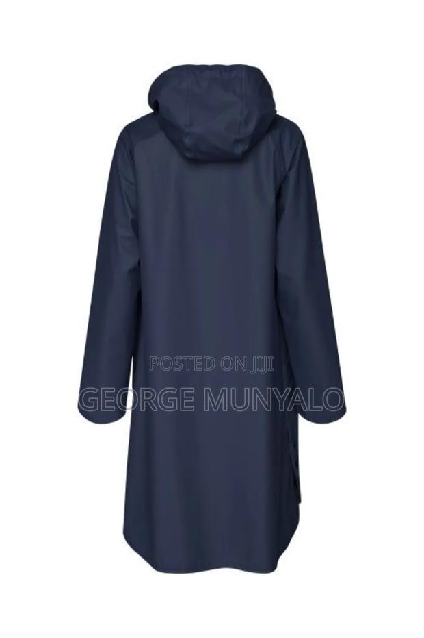 Plain Lined Hooded Raincoat - thumbnail 2