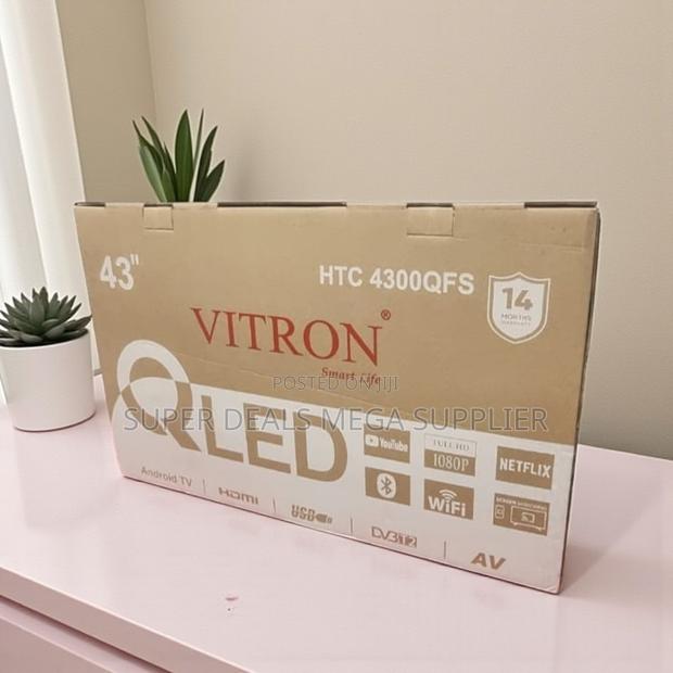 Vitron 43 Inch Qled Smart Android Tv With Bluetooth and Wifi - thumbnail 2
