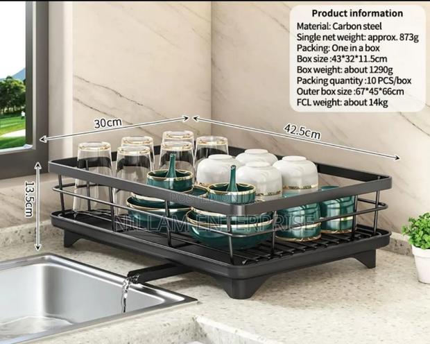 Single Layer Carbon Metal Dishrack