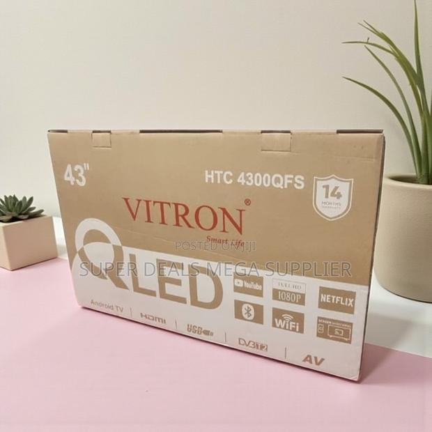 Vitron 43 Inch Qled Frameless Smart Android Hd Digital Led Tv