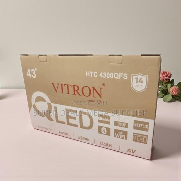 Vitron 43 Inch Qled Frameless Smart Android Hd Digital Led Tv - thumbnail 2