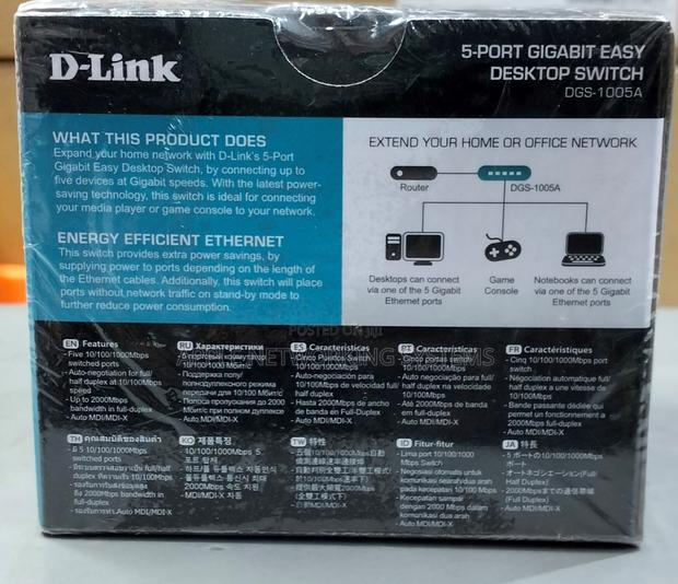 5 Port Gigabit East Desktop Switch DGS-1005a - thumbnail 2